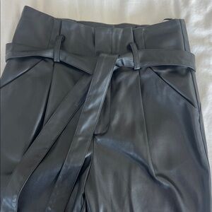 Lucy Paris Black Faux Leather Pants
